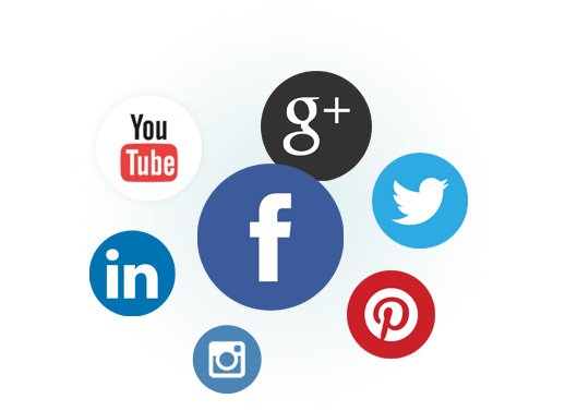 Selection of social icons including Facebook, Twitter, Google Plus, You Tube and Linked In.